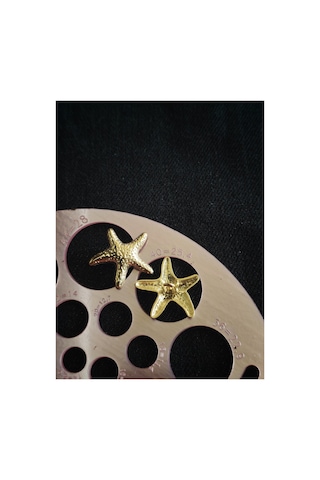 Gold Metal Yıldız Düğme 25 Mm 40 Boy 6 Adet