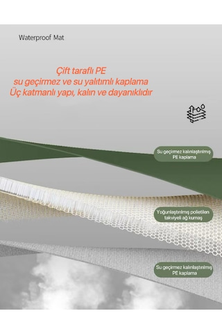 Su Geçirmez Çadır Altı Zemin Brandası Dayanıklı 3 X 2 Metre