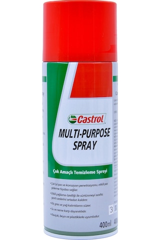 Castrol Multi Purpose Spray Çok Amaçlı Temizleme, Pas Sökücü Ve Yağlayıcı Sprey 400 Ml Castrol Multi Purpose Spray Çok Amaçlı Temizleme, Pas Sökücü Ve Yağlayıcı Sprey 400 Ml