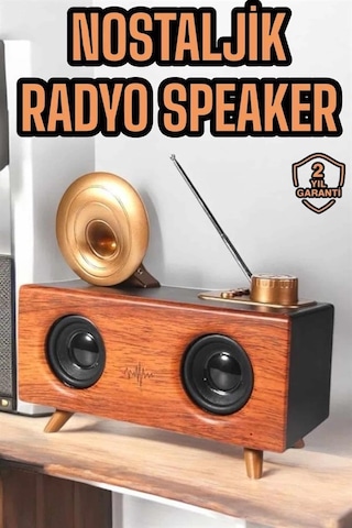 Znv Zenvia Mey İthalat Çalar Radyo Müzik Kutusu Nostaljik Hoparlör Speaker Znv2025 Cmn