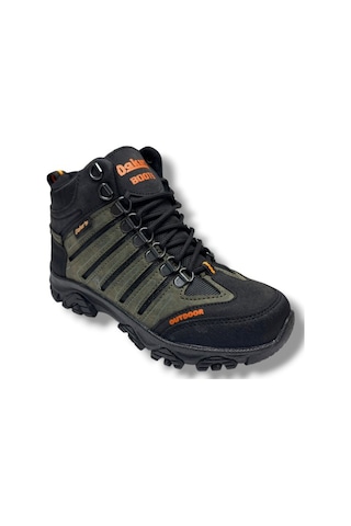 Dakırs 116-26 Deri Outdoor Kürklü Fermuarlı Çocuk Bot 36-39 Haki