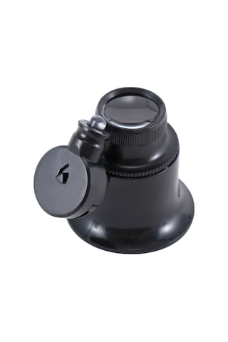 Nikula-20x Büyütmeli,saat,takı Onarım Için Cam Lensli Optik Işıklı Göz Büyüteç-mg13b--9a Siyah
