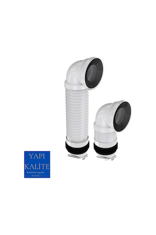 Dirsekli Çekvalfli Körüklü Klozet Gider Borusu