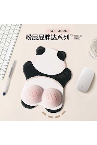 Pembe Panda Mouse Pad Bilek Desteği Kızlar İçin Sevimli Kaymaz Bilgisayar Ofis Yüksek Kaliteli Silikon Klavye El Desteği Bilek Desteği