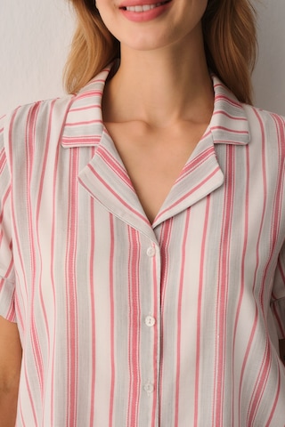Suwen Loren Gömlek Yaka Pijama Takımı Sh26543667b919 Pembe