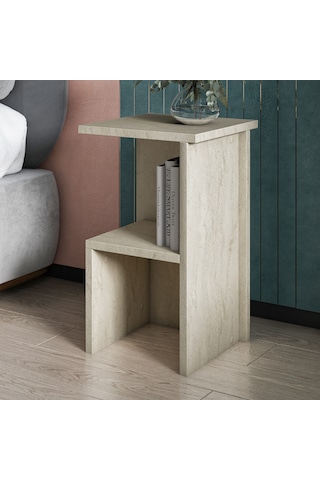 Roisin Modern Çok Amaçlı Komodin & Yan Sehpa Traverten