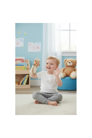 Toys2you Büyük Boy Keçe El Kuklası - Koyun Açık Kahverengi - Bej