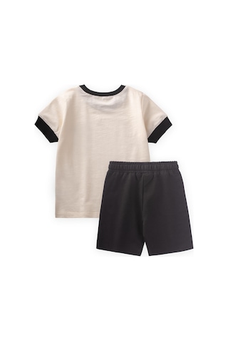 No 03 Baskılı Kaprili Takım 2-10 Yaş Ekru Ekru