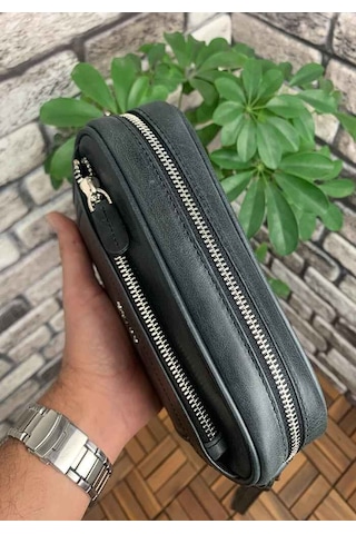 Guard Leather Guard Antik Siyah Hakiki Deri Şifreli El Çantası Çok Renkli