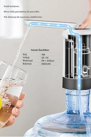 İthink WP-150 Sarjlı Damacana Su Pompası Beyaz