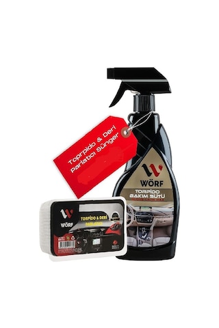 Wörf Gögüs Torpido Parlatıcı Bakım Sütü 500 Ml + Parlatıcı Sünger Wörf Gögüs Torpido Parlatıcı Bakım Sütü 500 Ml + Parlatıcı Sünger