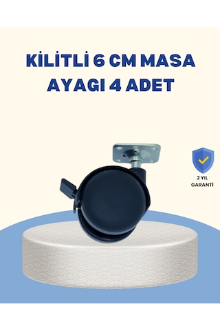 Kilitli Mobilya Tekerleği 6 Cm 4 Lü Kolay Kurulum .