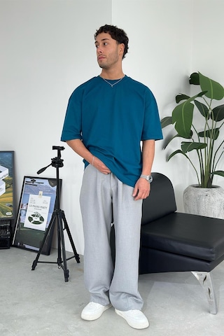 Petrol Cozy Basic Soft Oversize Tişört Petrol