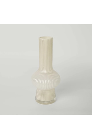 Linens Linzi Vazo 11,5x11,5x26 Cm Ekru Ekru