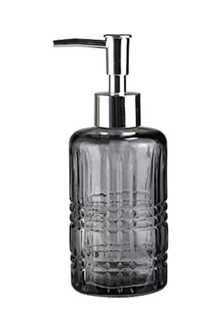 Cam Sıvı Sabunluk,yıldız Desenli Gri 300ml 6,8x17,6cm Çok Renkli