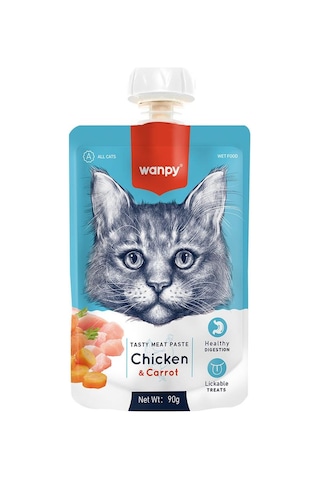 Wanpy Taze Tavuklu & Havuçlu Ezme Kedi Maması 90 G