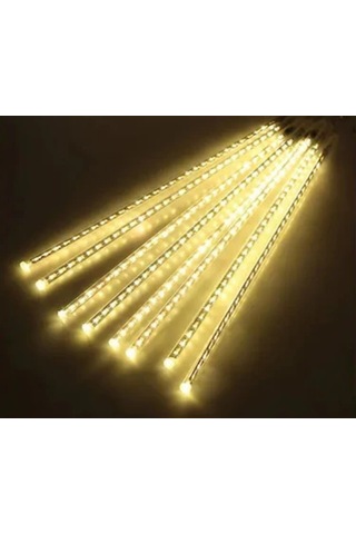 Sekizgen Led 8'li Günışığı Eklenebilir Meteor Yağmur Tüp Led Işık Dekoratif Ve Yılbaşı Aydınlatma Günışığı