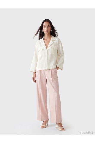 Lcw Vision Beyaz Oversize Kadın Müslin Gömlek