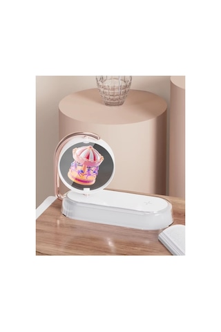 3d Holografik Resim Yansıtıcılı Ambiance Işık Wireless Şarj