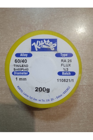 Kurtel 200 Gram 1 Mm Pastalı Lehim Teli60/40 Kurtel Lehim Yerli