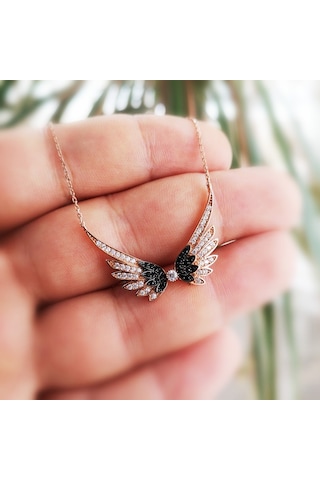 Rose Gümüş Melek Kanatlı Kolye G781Kl Altınsepeti