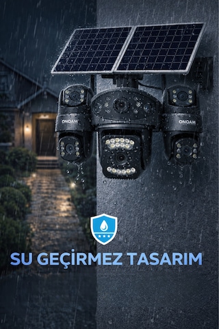 4 Kameralı Çift Solar Panelli Sim Kartlı Gece Görüşlü Aov Güvenlik Kamerası