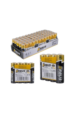 Orbus Klrorb-lr06-4b 1.5v Aa 60 Adet 4'lü Paket Alkalin Kalem Pil