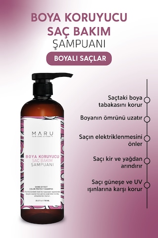 Maru Renklendirme Görmüş Saçlar Için Renk Koruyucu Şampuan 750