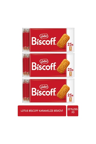 Biscoff 25 6,25 G Karamelize Mini Bisküvi X 3