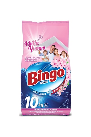 Bingo Matik Toz Çamaşır Deterjanı 20KG Beyazlar ve Renkliler (2PK