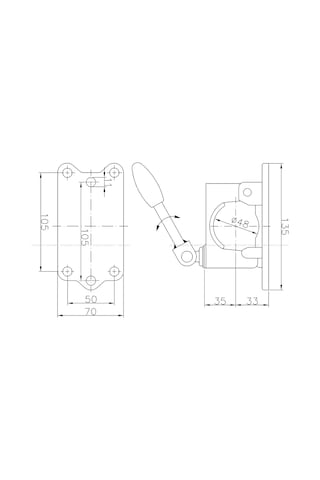 Al-Ko  48 lik  4 Delik Döküm Destek Tekeri Kelepçesi