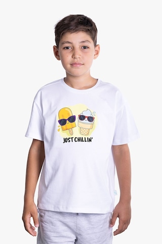Little's World Just Chillin Çocuk Tshirt Beyaz