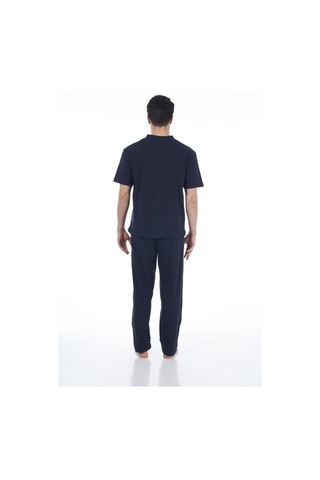 Estiva 22261 Erkek Penye Apolet Desenli Kısa Kollu Pijama Takımı