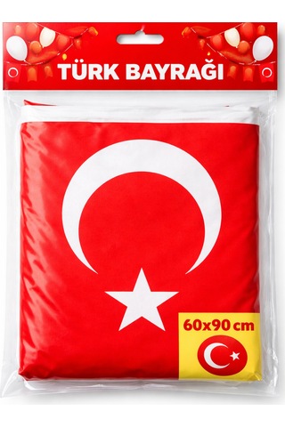 60x90 Cm Premium Türk Bayrağı Kaliteli Kumaş, Parlak Renk, Uzun Süre Kullanım Tek Ebat