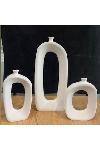Üçlü Oval Vazo Set Vz258-1