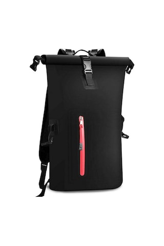 Fosenze Büyük Kapasiteli Su Geçirmez Sırt Çantası - 25l Kamp, Yüzme Ve Doğa Sporları İçin Dayanıklı Tasarım Siyah