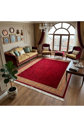 Şehzade 200 X 300 İpek Halı Kırmızı