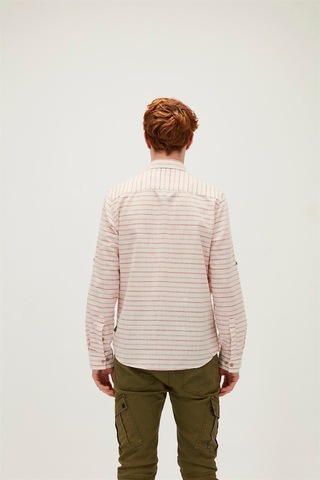 Bad Bear Marshall Erkek Kırmızı Klasik Yaka Gömlek 210130010-RED Kırmızı