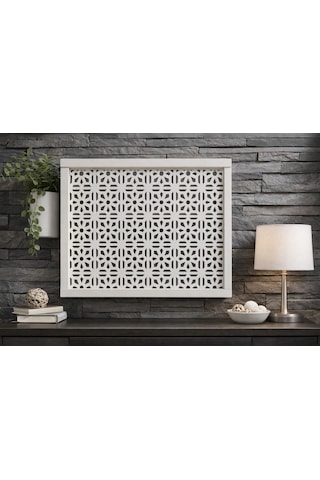 Eylux Modern Dekoratif Duvara Asılabilir Sigorta Ve Modem-wifi Saklama Kutusu 30x40 Cm Derinlik 10cm Beyaz