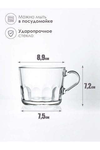 Lumınarc Çay Ve Kahve İçin Güzel Şeffaf Cam Kupa 2 Adet 316812167 Beyaz