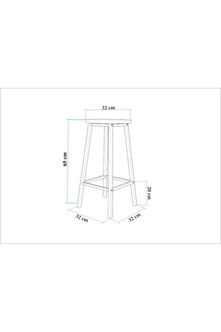 Esyala Riva 2'li Tabure Karina Beyaz