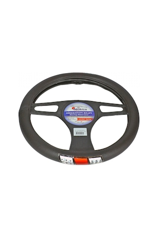 Nyf Direksiyon Kılıfı Fosforlu 38 Cm Siyah Dama Kırmızı-beyaz A-18