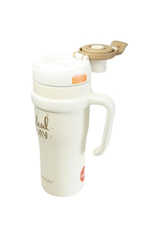 Shotay St-8919 Çift Kullanım Pipetli/rahat İçim Beyaz 1000ml Çelik Termos Diğer