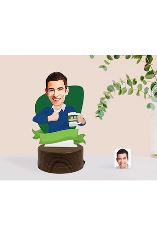 Kişiye Özel En Iyi Öğretmen Karikatürlü Dekoratif 3D Biblo Led Iş (481501272)