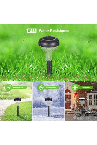 Tomshine 6 Adet Led'ler Dış Mekan Güneş Enerjili Lamba Beyaz