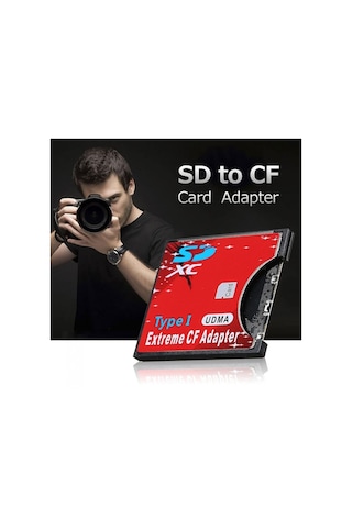 Sd To Cf Kart Dönüştürücü Adaptör Compact Flash Tip I Çevirici
