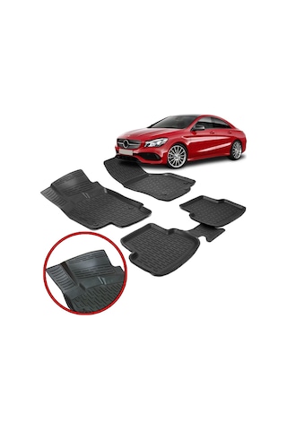 Mercedes Cla 117 3D Havuzlu Paspas Bsg Siyah 2009-2017