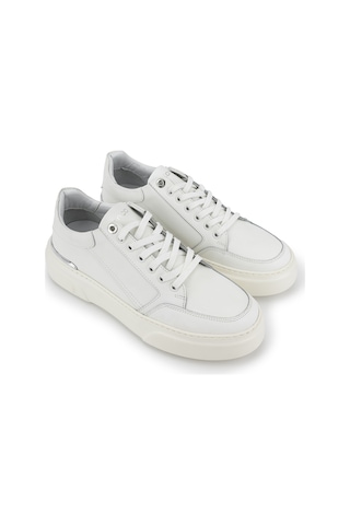 Tamer Tanca Erkek Hakiki Deri Beyaz Met Sneakers & Spor Ayakkabı 1212 2510 Erk Ayk Y26 Beyaz Met