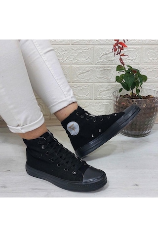 Fiyra 555 Siyah-siyah Uzun Unisex Sneaker Keten Spor Ayakkabı 001