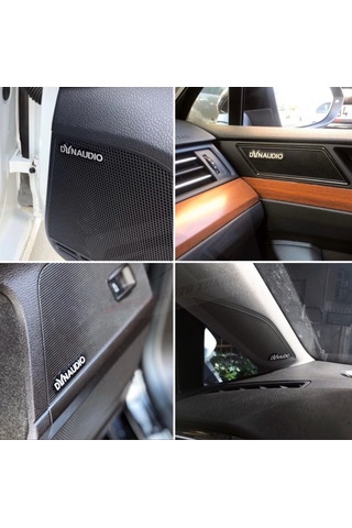 Dynaudio Logo Hoparlör Krom Metal Tırnaklı Logo Amblem 2 Li Set N11.2856